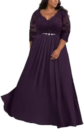 Miniatura 5 de Mother of The Bride Dresses for Wedding Lace Plus Size Wedding Guest Dress V Neck Mother of The Groom Dresses