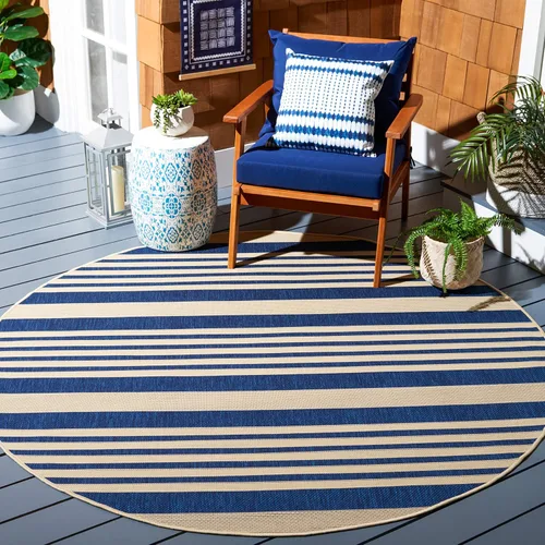 Miniatura 83 de SAFAVIEH Courtyard Collection - Alfombra decorativa, 2.3 x 5 pies, beige y verde oscuro, para interior/exterior, resistente a la intemperie