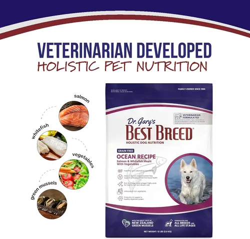 Miniatura 4 de Dr. Gary's Best Breed - Receta oceánica sin cereales cocinada a fuego lento en Estados Unidos, alimento seco natural para perros para todas