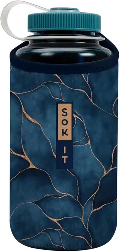 Miniatura 49 de Sok It BotlSok Funda para botella de agua con cubierta de neopreno aislante (Floral abstracto, se ajusta a CamelBak o Nalgene de 12 onzas)