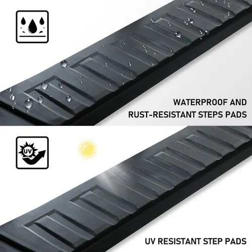 Miniatura 4 de Estribos de 6 pulgadas compatibles con Ford F250 F350 F450 F550 Superduty Super Cab 1999-2016. Barras Nerf para Ford Side Steps Rock Sliders. Acero