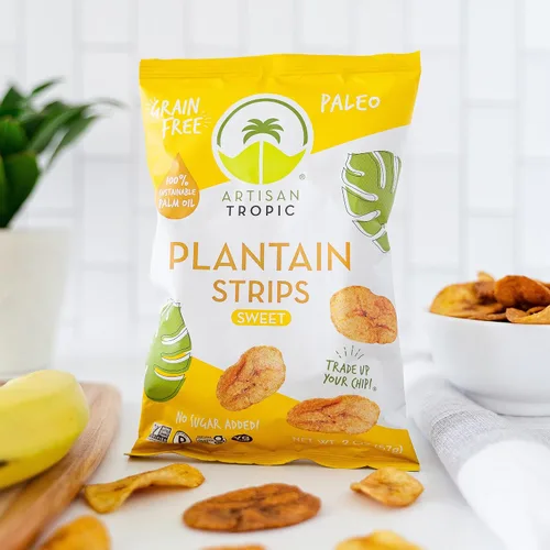 Miniatura 3 de ARTISAN TROPIC Tiras de plátano naturalmente dulces, paquete de 8, 2 onzas, vegano, paleo y sin gluten, bolsas individuales, aperitivos saludables