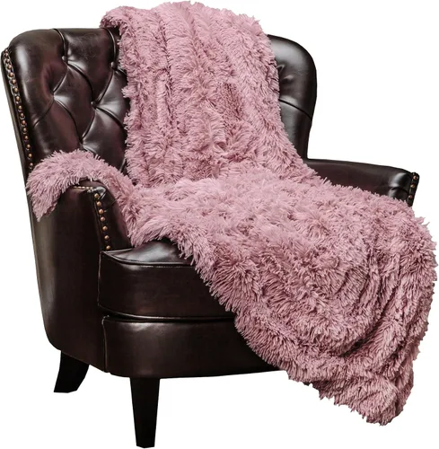 Miniatura 9 de Chanasya - Manta de pelo largo sintético - Manta de felpa ligera y esponjosa de forro polar de microfibra - para sofá, cama, silla