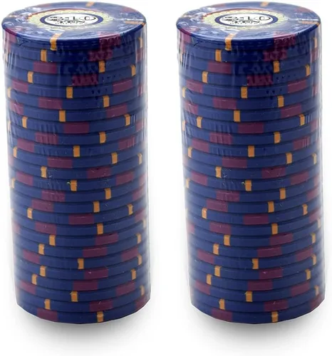 Claysmith Gaming The Mint Poker Chip - Compuesto de arcilla pesada de 0.48 oz, paquete de 50 Azul ($10 Dark Blue)