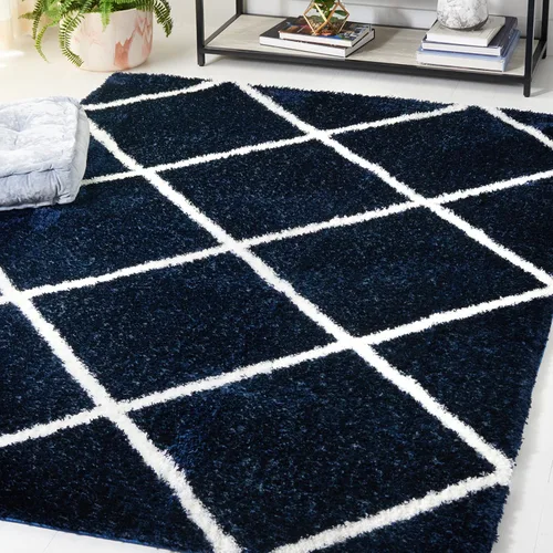 Miniatura 36 de SAFAVIEH Tahoe Shag Collection - Alfombra para pasillo, 2 x 9 pies, diseño de enrejado, no desprende pelusa y de fácil cuidado, 1.2 pulgadas