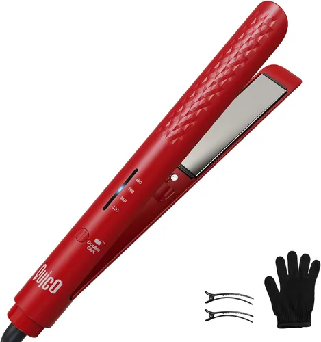 Miniatura 10 de Quico Plancha para el cabello, alisadora de cabello de viaje global de 110-240 V para mujeres, calentamiento rápido en 15 segundos, plancha plana