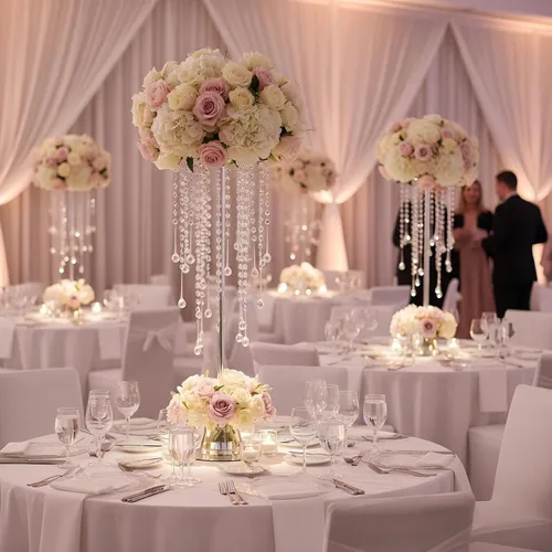 Miniatura 3 de 10 jarrones altos para centros de mesa, soporte de flores plateadas para bodas, fiestas, centros de mesa, decoración del hogar, plomo de carretera