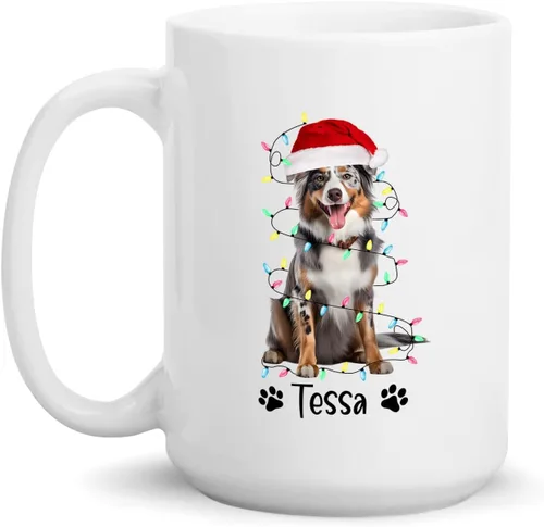 Miniatura 23 de Taza personalizada de Alaskan Malamute – Taza de café personalizada con nombre para los amantes de los perros – Regalo de cerámica de Navidad