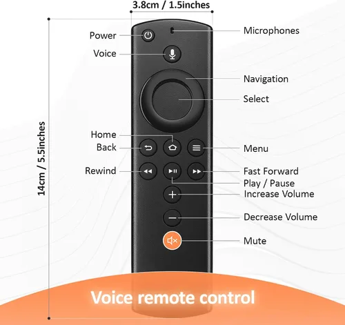 Miniatura 8 de Voice Firestick Remote Control Fit for Fire-Smart TV Stick & Cube, TV Stick 4K/Stick Lite, TV Stick (2nd Gen), TVs Cube (1st & 2nd Gen), Smart TV