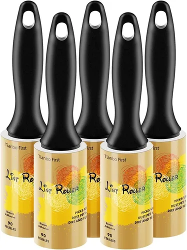Miniatura 8 de Rodillos extra pegajosos para pelos de mascotas, rodillos de pelo de mascotas pequeñas, rollos de eliminación de pelusa para perros y gatos, fácil