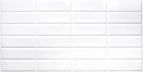Miniatura 3 de Dundee Deco GRAZPG7115 - Panel de pared 3D de PVC de imitación de azulejos blancos apilados, 3.1 pies x 1.6 pies (37.8 in x 18.9 in), decoración