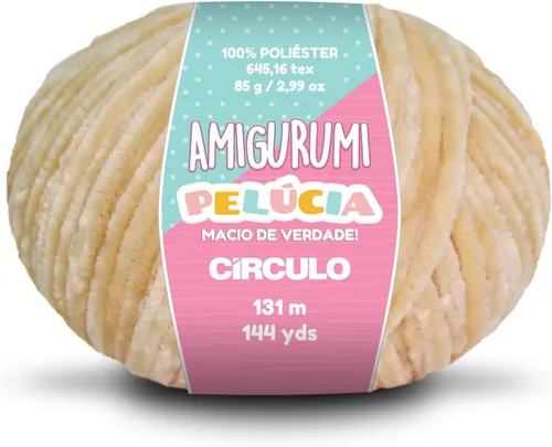 Miniatura 10 de Circulo - Hilo Amigurumi Pelucia, hilo especial de felpilla de terciopelo para amigurumi y manta, 144 yardas, peinado (1112 - crema)