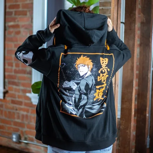 Miniatura 6 de Ripple Junction Bleach - Sudadera con capucha militar de anime Ichigo e iconos para hombres y mujeres