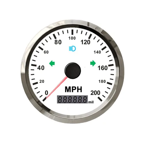 Miniatura 10 de ELING Medidor de velocidad automático universal 0-200 MPH GPS Velocímetro ajustable odómetro alarma de sobrevelocidad 85MM 12V 24V con Negro+Negro