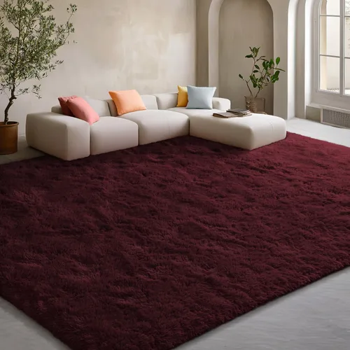 Miniatura 133 de EVOIONOS Alfombra Redonda Negra para Dormitorio, 4x4 Pies Alfombra de Área Circular Suave y Esponjosa para Sala de Estar, Alfombra Circular de Felpa
