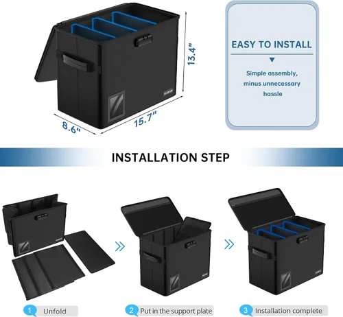 Miniatura 3 de Almacenamiento de cómics graduado para 30 cómics, resistente al fuego, resistente al agua y a la humedad, apilable, caja de cómics CGC con ventana