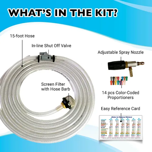 Miniatura 4 de Kit X-Jet M5#7 2-2.5 GPM Boquilla de lavado de presión variable de inyección externa de largo alcance ajustable Perfecto para lavar