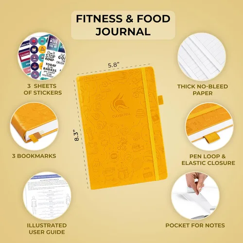 Miniatura 2 de Clever Fox Diario de fitness & Food – Planificador de nutrición y entrenamiento para mujeres y hombres – Libro de registro de ejercicio de dieta