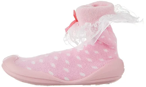 Miniatura 15 de Nuby Snekz - Zapatos cómodos de suela de goma para primeros pasos, lunares rosados, talla S, 7-14 meses