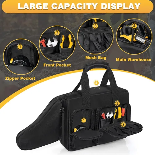 Miniatura 2 de Funda de transporte para motosierra, impermeable, plegable, bolsa de almacenamiento compatible con EGO, Dewalt, Greenworks - Motosierra eléctrica
