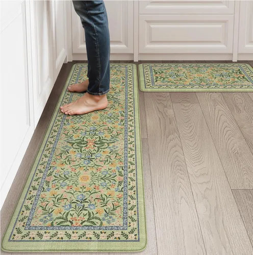 Miniatura 21 de Collive Tapetes de Cocina Acolchados Anti Fatiga, Tapete de Piso de Cocina Impermeable Antideslizante, Alfombras de Escritorio, Alfombra Cómoda