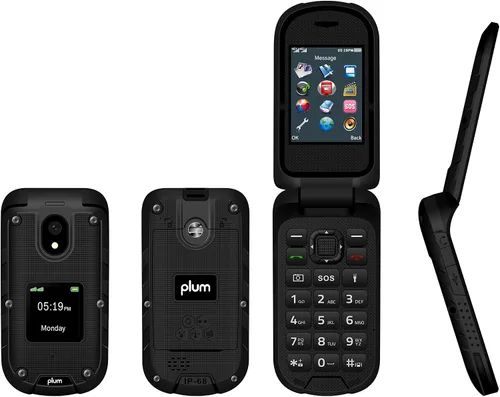 Miniatura 3 de Plum RAM Plus 4G Volte Rugged Flip Phone, IP68 a prueba de golpes T-Mobile - Negro