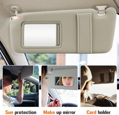 Miniatura 4 de Visera solar con luz para Toyota Venza 2009-2016 con techo corredizo, reemplazo de visera solar beige del lado izquierdo del conductor 74320-0T021-A1