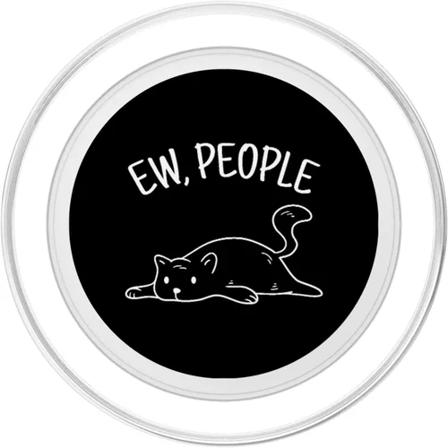 Miniatura 2 de Ew People Gato Gatos Meow Kitty Lovers Hate People Gift PopSockets MagSafe PopGrip para iPhone