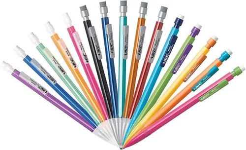 Miniatura 9 de Portaminas BIC N.º 2 extra suave, paquete de 40, veinte de 0.5 mm y veinte de 0.7 mm - barriles de colores surtidos - paquete de variedad de lápices