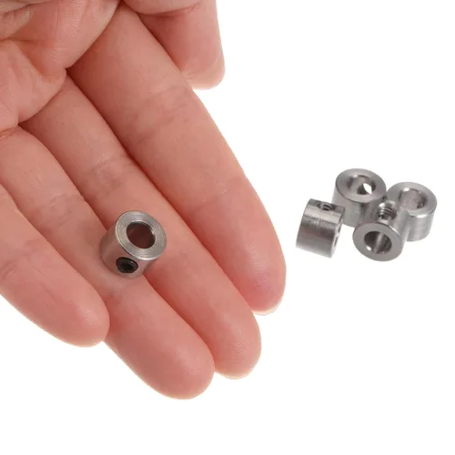 Miniatura 4 de uxcell Juego de 10 collares de tornillo de 0.197 in de diámetro de acero inoxidable, diámetro exterior de 0.394 in, 0.276 in de ancho, collar