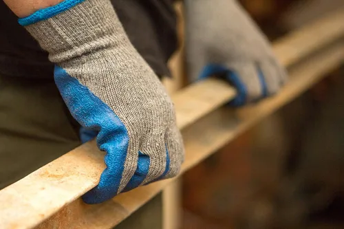 Miniatura 4 de G & F Products - Guantes de trabajo G & F recubiertos de látex para la construcción Azul océano