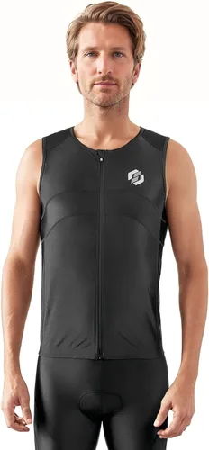 Miniatura 14 de SLS3 Tri Top Hombre - Camiseta de triatlón sin mangas para hombre - Material PRO Premium FX - Camisas de triatlón de 3 bolsillos para hombre