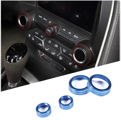 Miniatura 9 de TINKI Anillo decorativo de ajuste de brillo para instrumento de automóvil, para Chevy C7 Corvette 2014-2019, accesorios interiores