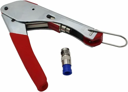 Miniatura 6 de Conector de compresión coaxial y 40 conectores de compresión F RG6 con herramienta pelacables