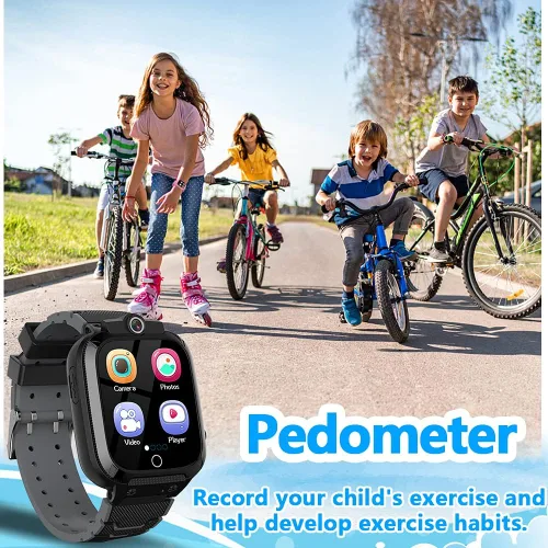 Miniatura 6 de OVV Reloj inteligente para niños y niñas con doble cámara grabación de video 14 juegos de rompecabezas reproductor de música linterna despertador