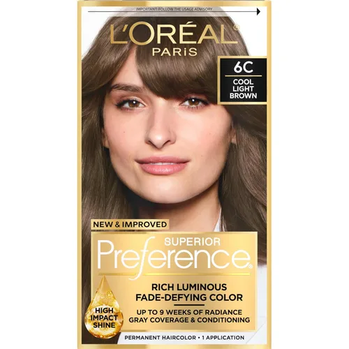 Miniatura 65 de L'Oreal Paris Superior Preference - Tinte permanente luminoso que desafía la decoloración, tinte para el cabello hasta 9 semanas de resplandor, 5C