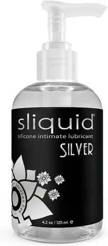 Sliquid Silver Lubricante íntimo - Lubricante de silicona para mujeres/hombres/parejas, lubricante hipoalergénico, lubricante de silicona,