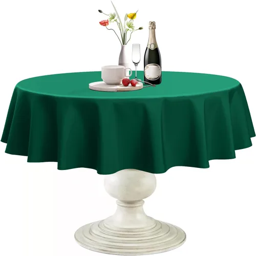 Miniatura 18 de Softalker Mantel Redondo, Impermeable y Resistente a las Manchas, Mantel de Tela Sin Arrugas, Lavable, Poliéster de 210GSM, Cubierta de Mesa