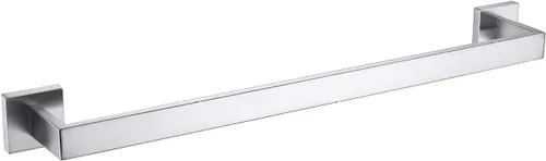 TASTOS Toallero individual negro de 23.6 pulgadas, barra de toalla de baño de acero inoxidable SUS 304 resistente, toallero de cocina, soporte de