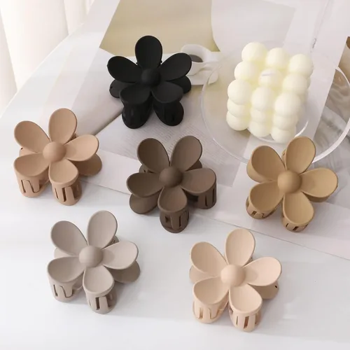 Miniatura 4 de 6 accesorios para el cabello de flores, pinzas de garra grandes mate, pinzas de pelo de margaritas para cabello grueso y fino, pinzas de sujeción