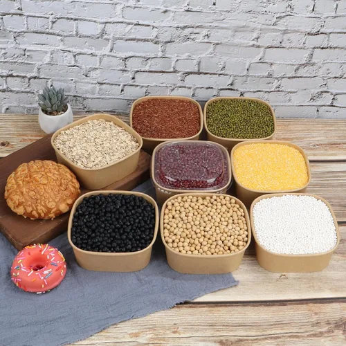 Miniatura 4 de Cuencos desechables de papel kraft de 17 onzas con tapas, recipientes de alimentos, cuencos de sopa, suministros de fiesta, cuencos de golosinas