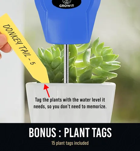 Miniatura 4 de GROWIT Monitor de Agua del Suelo para Plantas - Medidor de Humedad del Suelo Hidrómetro para Plantas Medidor de Humedad de Plantas