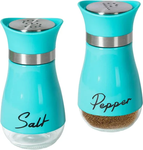 Miniatura 9 de Juego de 2 saleros y pimenteros, recargable con tapa de acero inoxidable, recipiente para especias, para cocina, restaurante, picnic (negro)