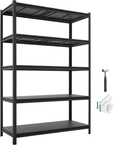 Miniatura 12 de VEVOR Storage Shelves, 5-Tier Adjustable, 2000 lbs Capacity, Heavy Duty Garage Storage Shelving Unit, Metal Utility Rack Shelf, for Kitchen Pantry