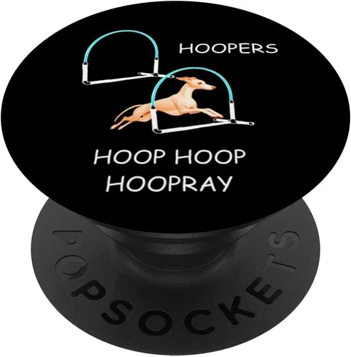 Miniatura 6 de Dog Agility - Hoopers para perros Greyhound Whippet - Hoop Hoopray PopSockets MagSafe PopGrip para iPhone