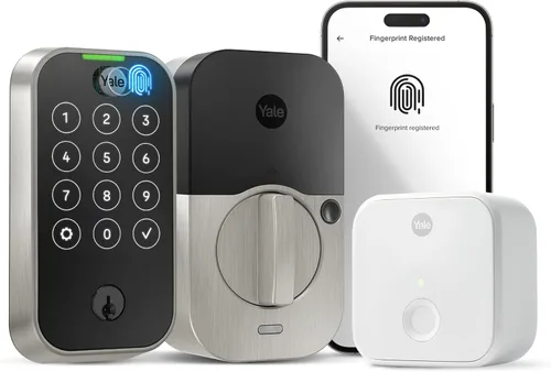 Miniatura 20 de Yale Assure Lock 2 Touch Deadbolt, cerradura de entrada de bronce aceitado con teclado digital táctil y escáner de huellas dactilares con llave