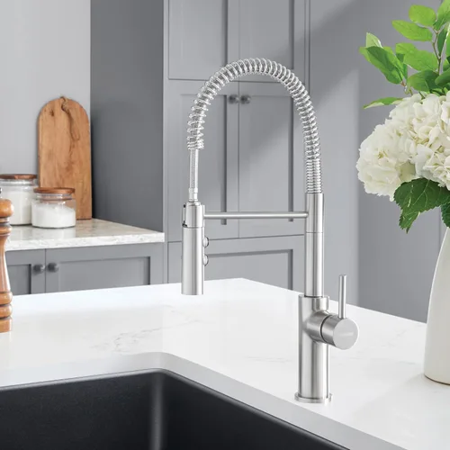 Miniatura 4 de Blanco Catris 1.5 GPM - Grifo de cocina extraíble con un solo orificio