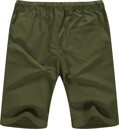 Miniatura 40 de Sailwind Pantalones cortos de lino para hombre, pantalones cortos casuales de playa con cordón