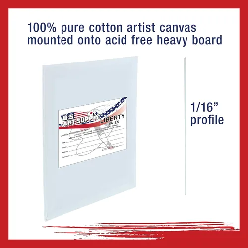 Miniatura 5 de U.S. Art Supply Paneles de lienzo artístico de 16 x 20 pulgadas, paquete de 4 lienzos de algodón pesado de 8 onzas sin ácidos para pintar acrílicos