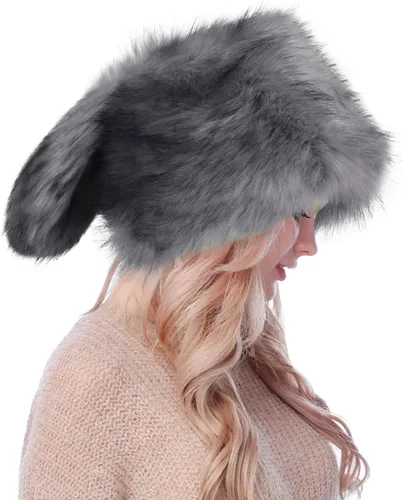 Miniatura 3 de Sombrero ruso de piel sintética esponjosa para hombres, mujeres y ancianos, cosaco clásico de invierno, grueso, resistente al viento, para camping